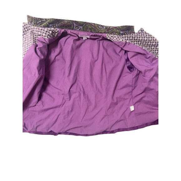 Isaac Mizrahi Target Velvet Blazer Jacket L Paisley Boho Academia Preppy Artsy - Picture 12 of 12